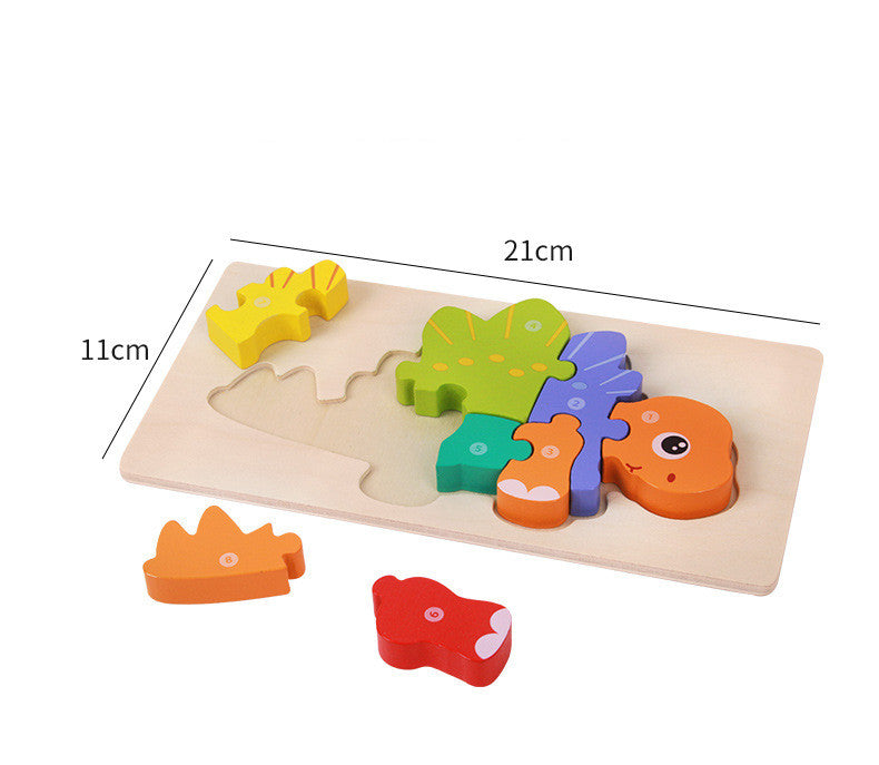 Wooden 3D Dinosaur Puzzle — Ages 4–6