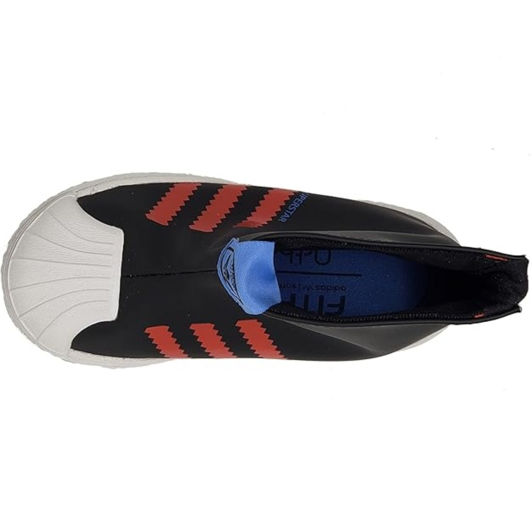 adidas Toddler Superstar 360 Rain (Core Black / Bright Red / Focus Blue)
