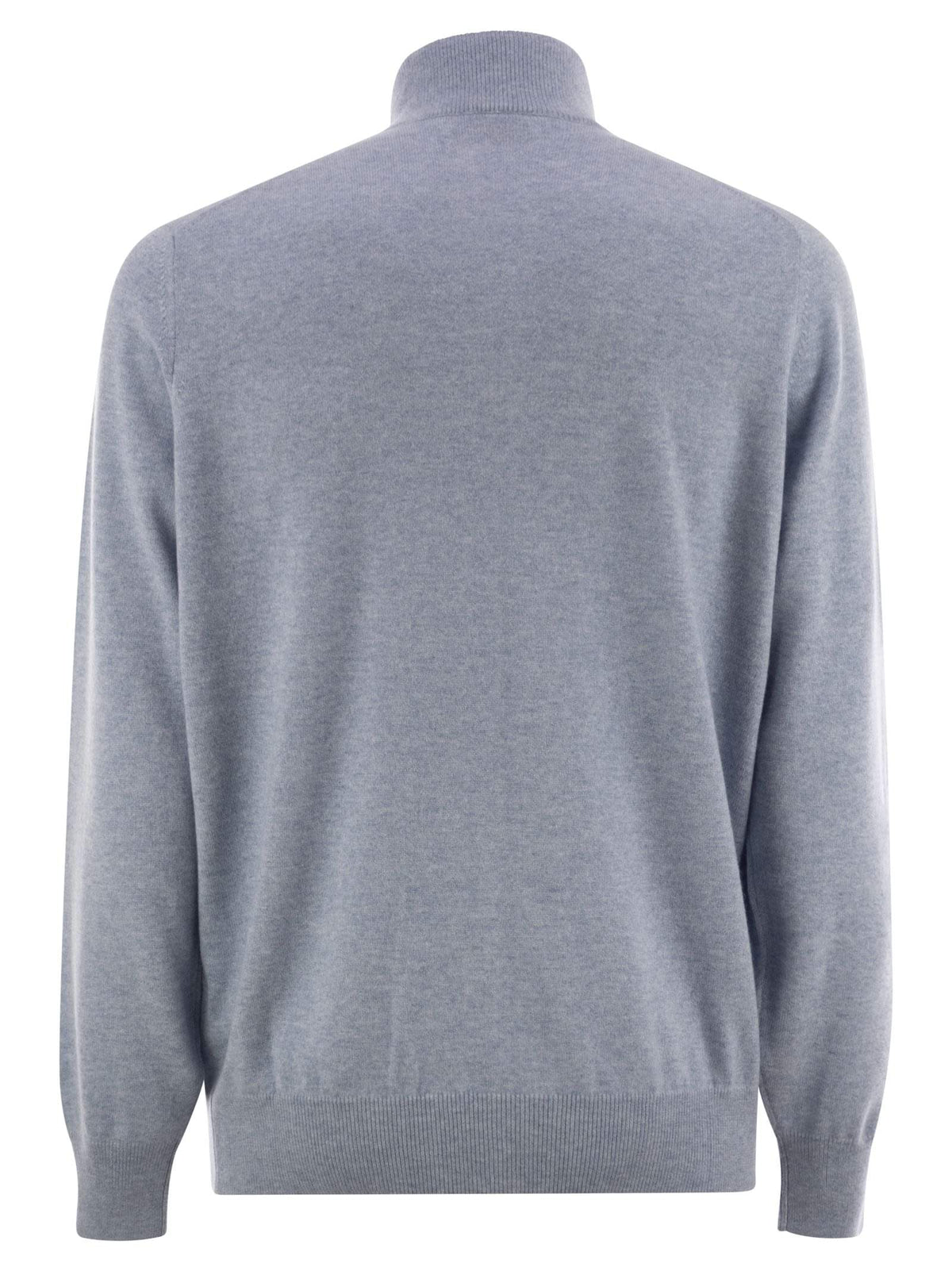 Brunello Cucinelli Men High-Necked Cashmere Cardigan With Zip