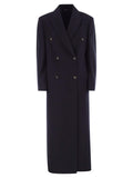 Brunello Cucinelli Women Long Wool Coat With Jewellery