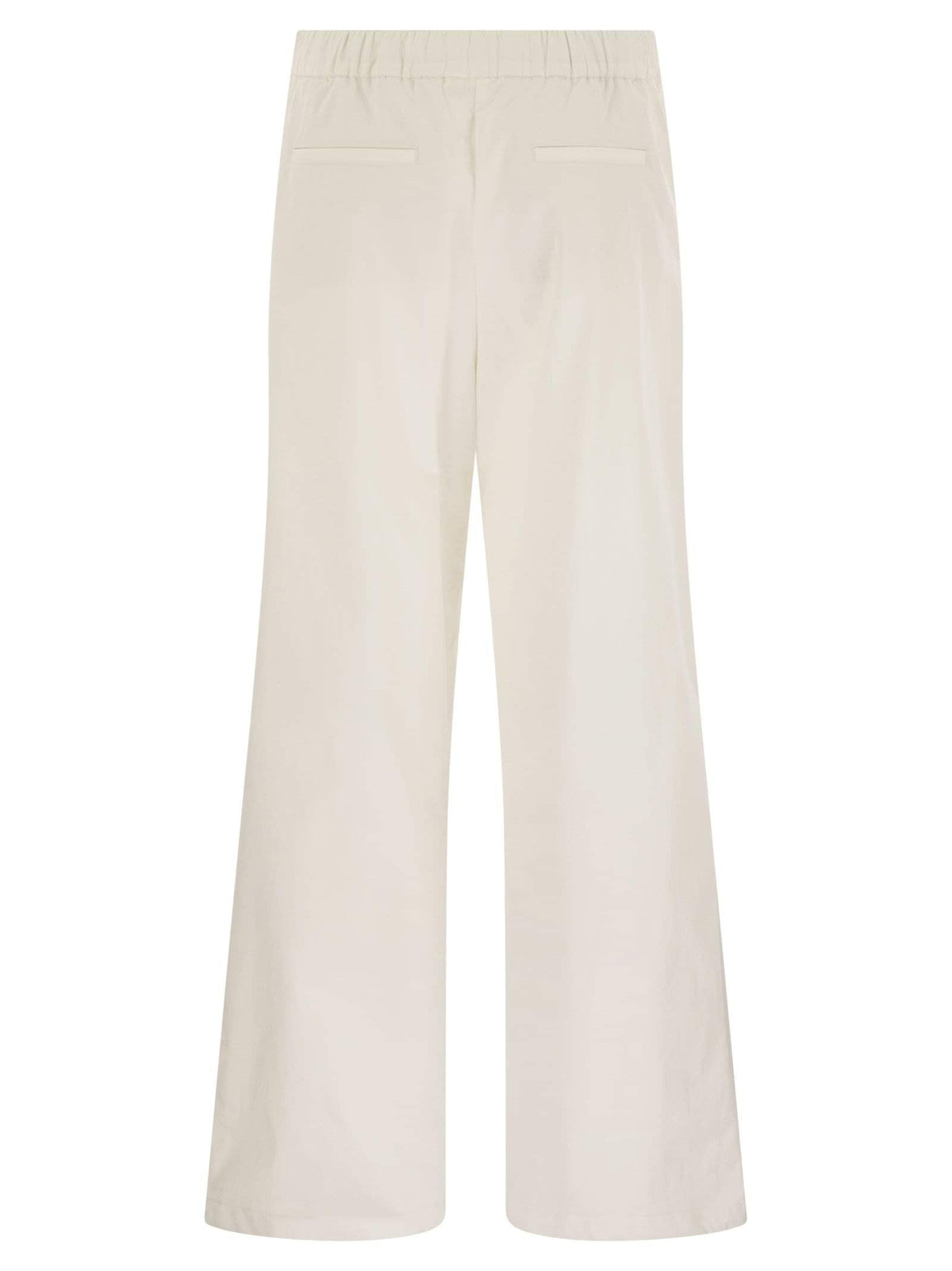 Herno Women Resort Cotton Trousers With Drawstring