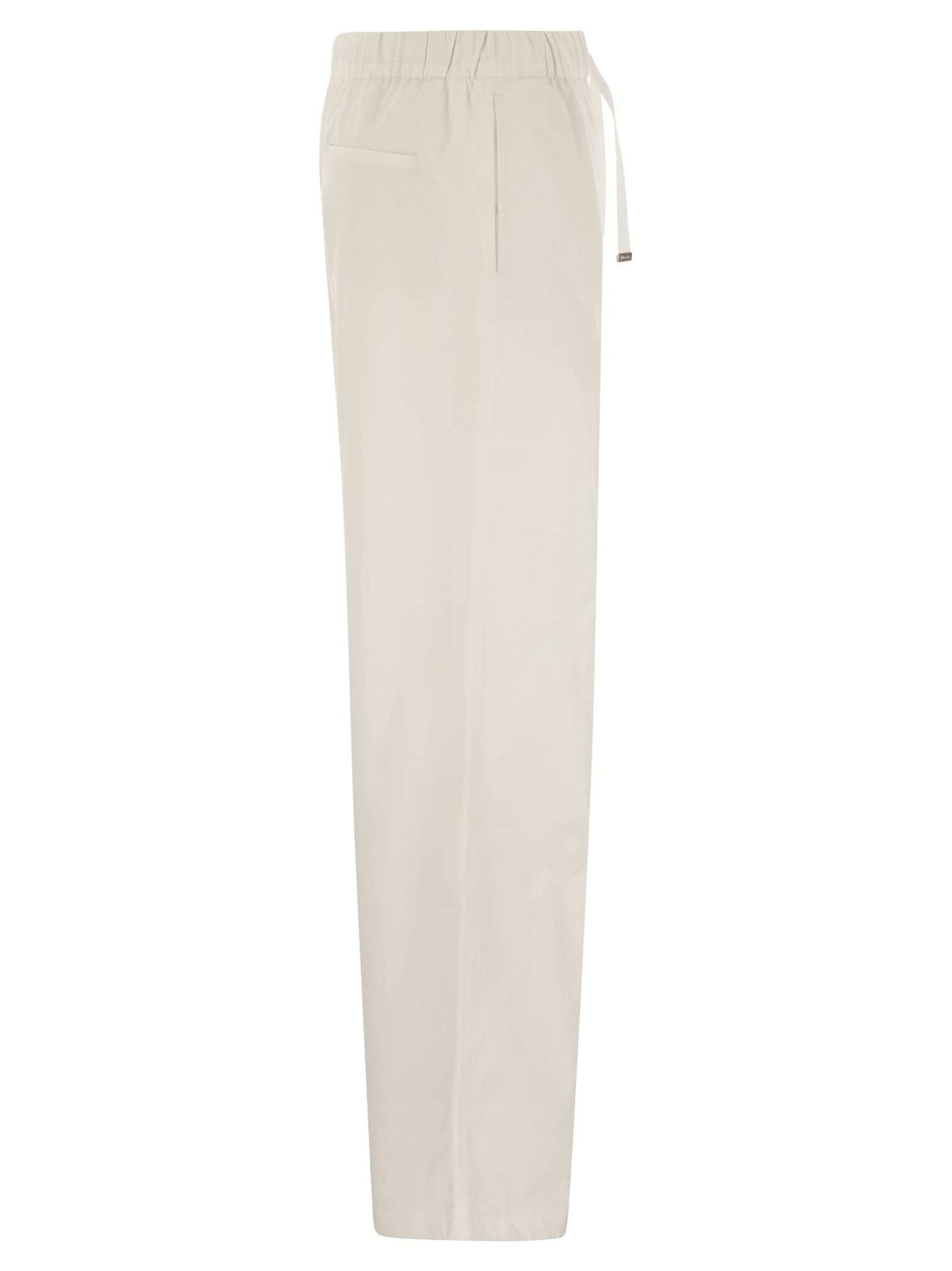 Herno Women Resort Cotton Trousers With Drawstring