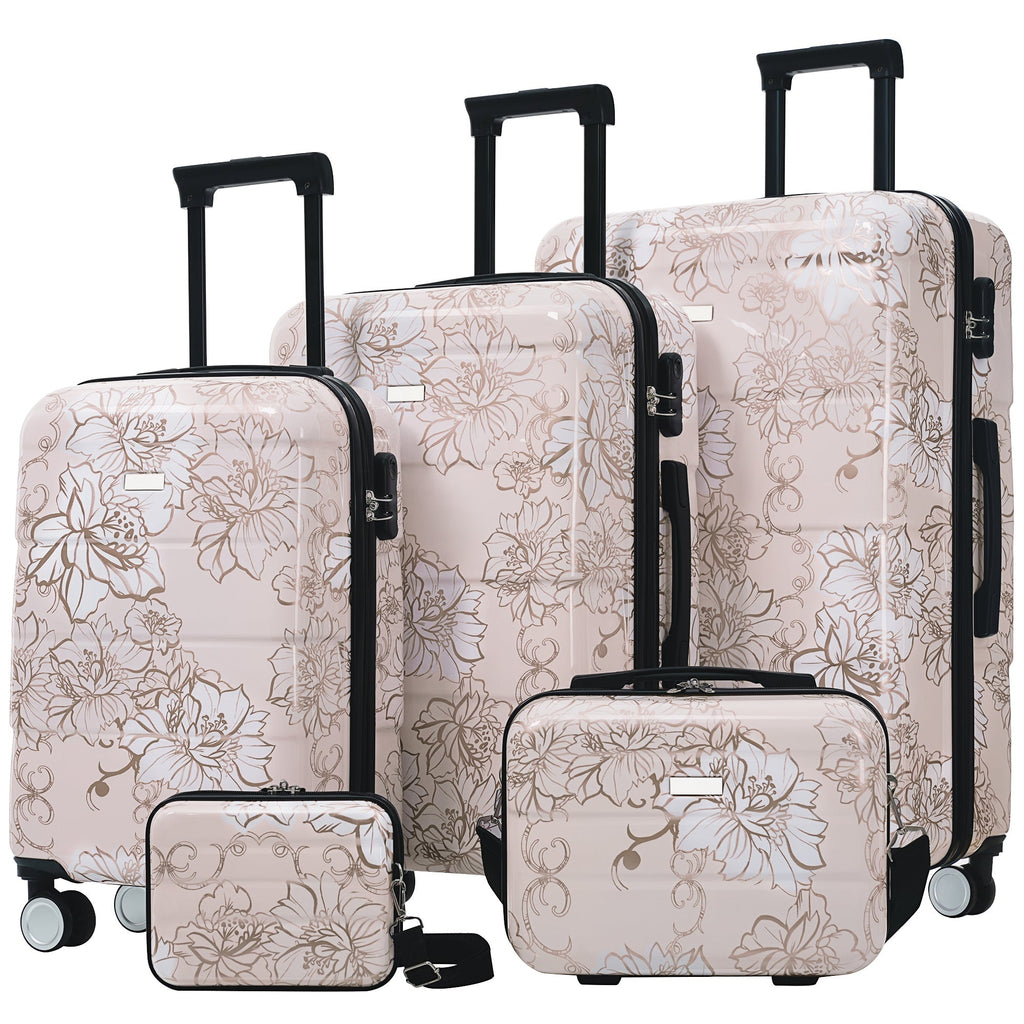GigaTech 5-Piece PC+ABS Hardside Luggage Set