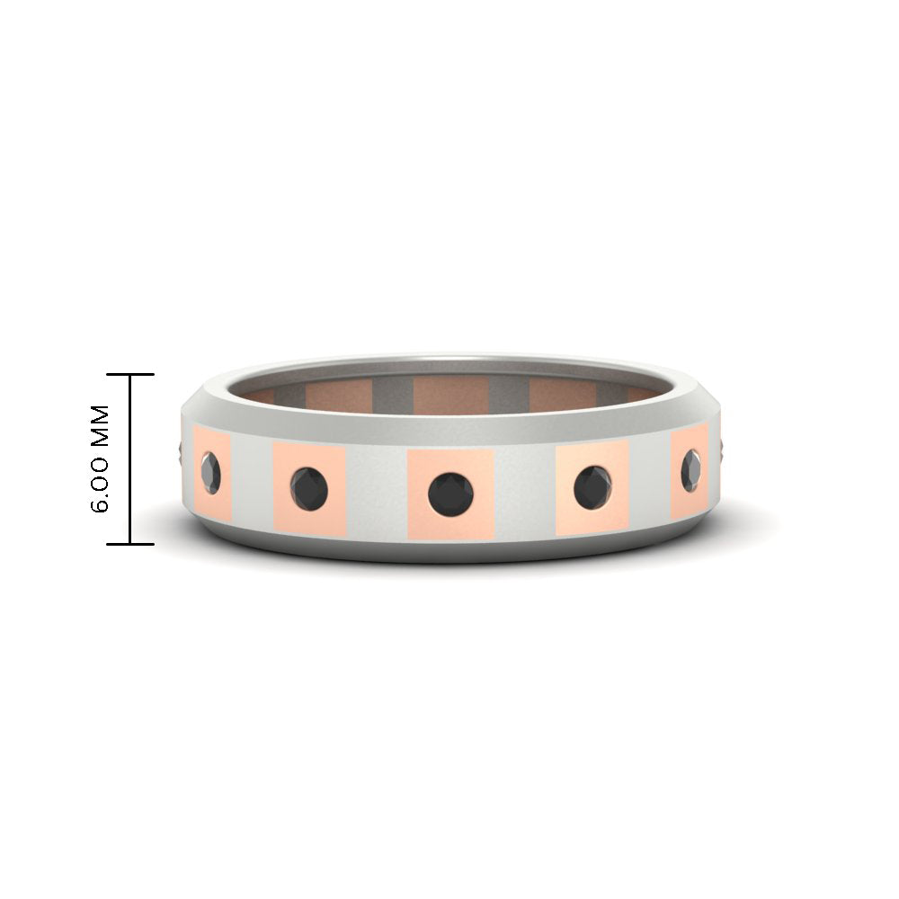 Bezel Round Mens Wedding Ring