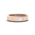 Bezel Round Mens Wedding Ring