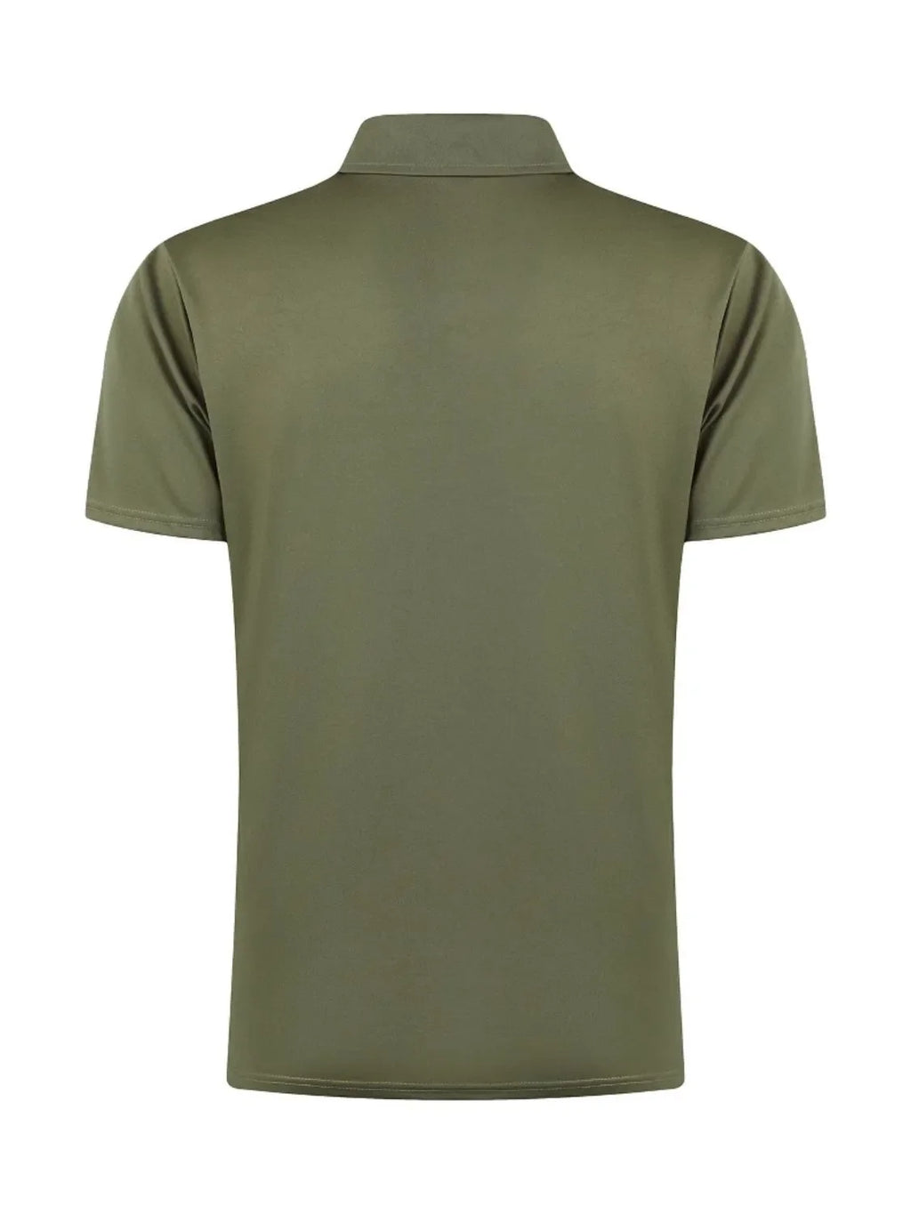 Men's Full Size Zip Collar Short Sleeve Polo