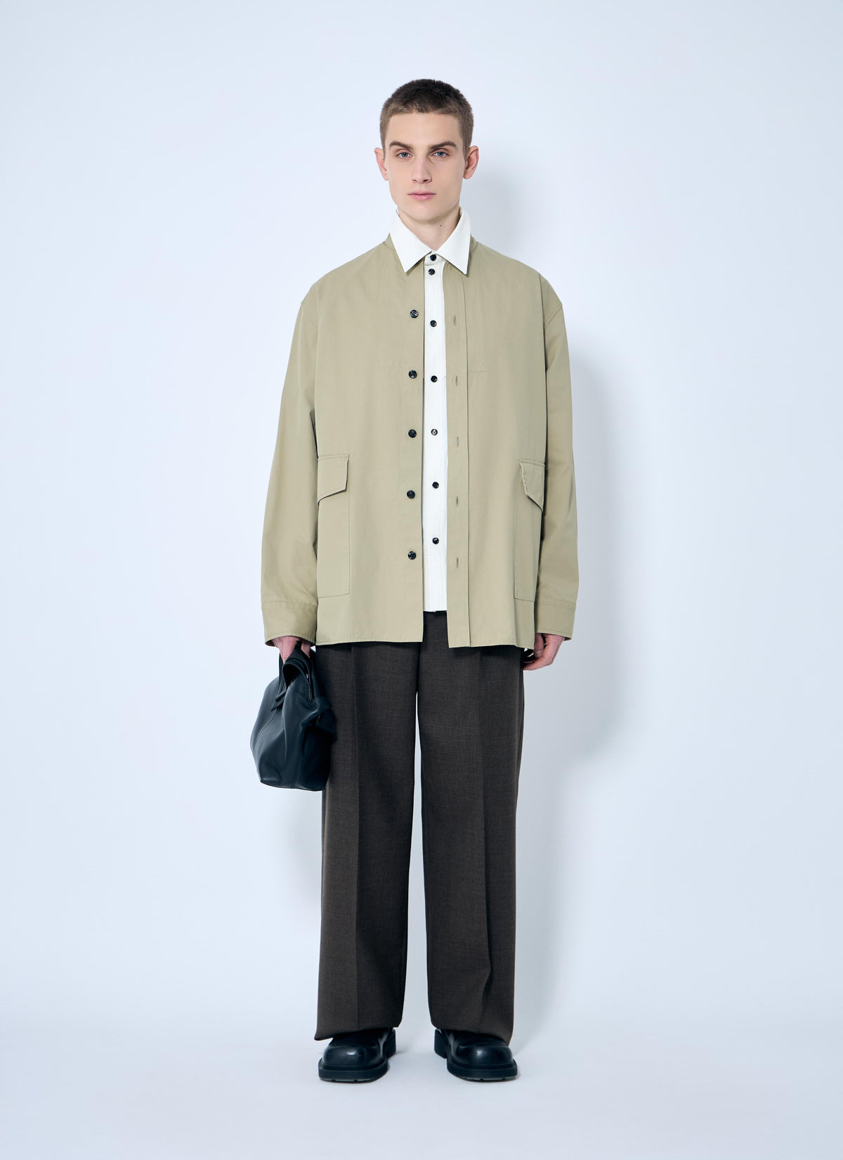 Bottega Veneta Men Light-Cotton Twill Shirt