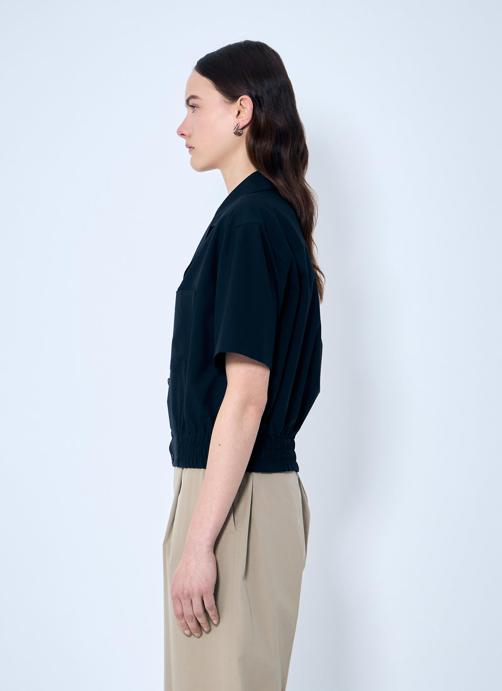 Bottega Veneta Women Wool Camp Collar Shirt