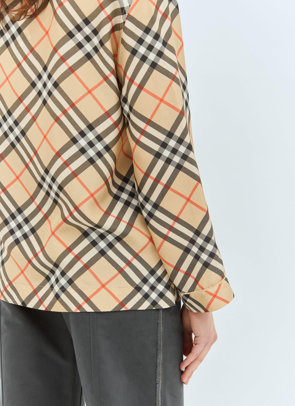 Burberry Women Check Silk Pyjama Shirt