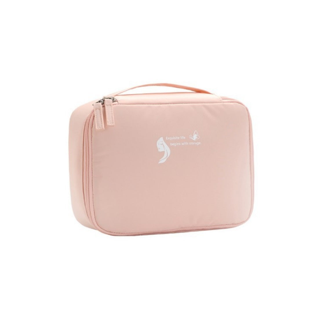 Lightweight makeup bags,Waterproof multi-functional portable toilet bag, anti-wrinkle large-capacity square cosmetic bag, makeup bag with compartments,