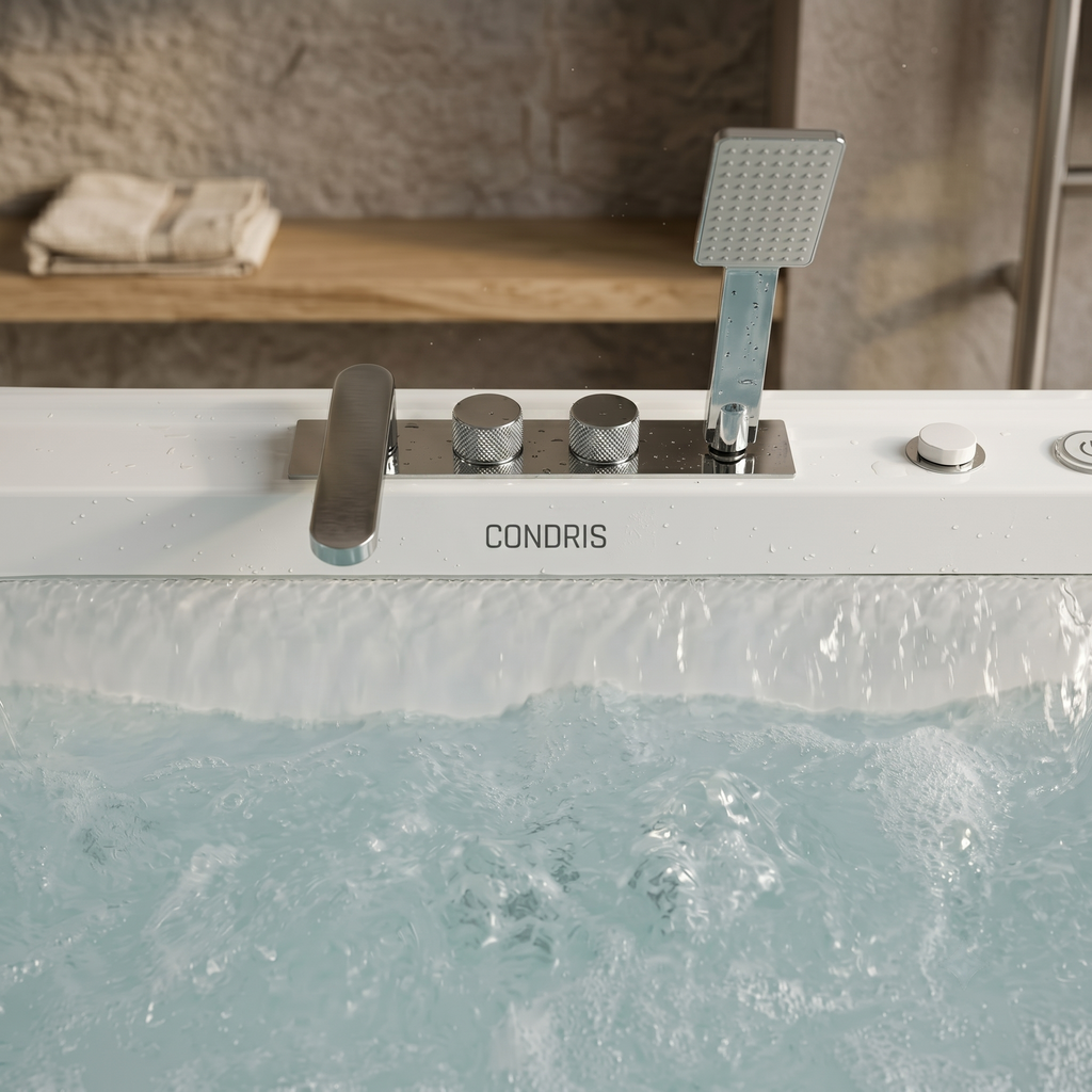 Whirlpool Bathtub with Luxury Jets - 67" x 35" - Acrylic White