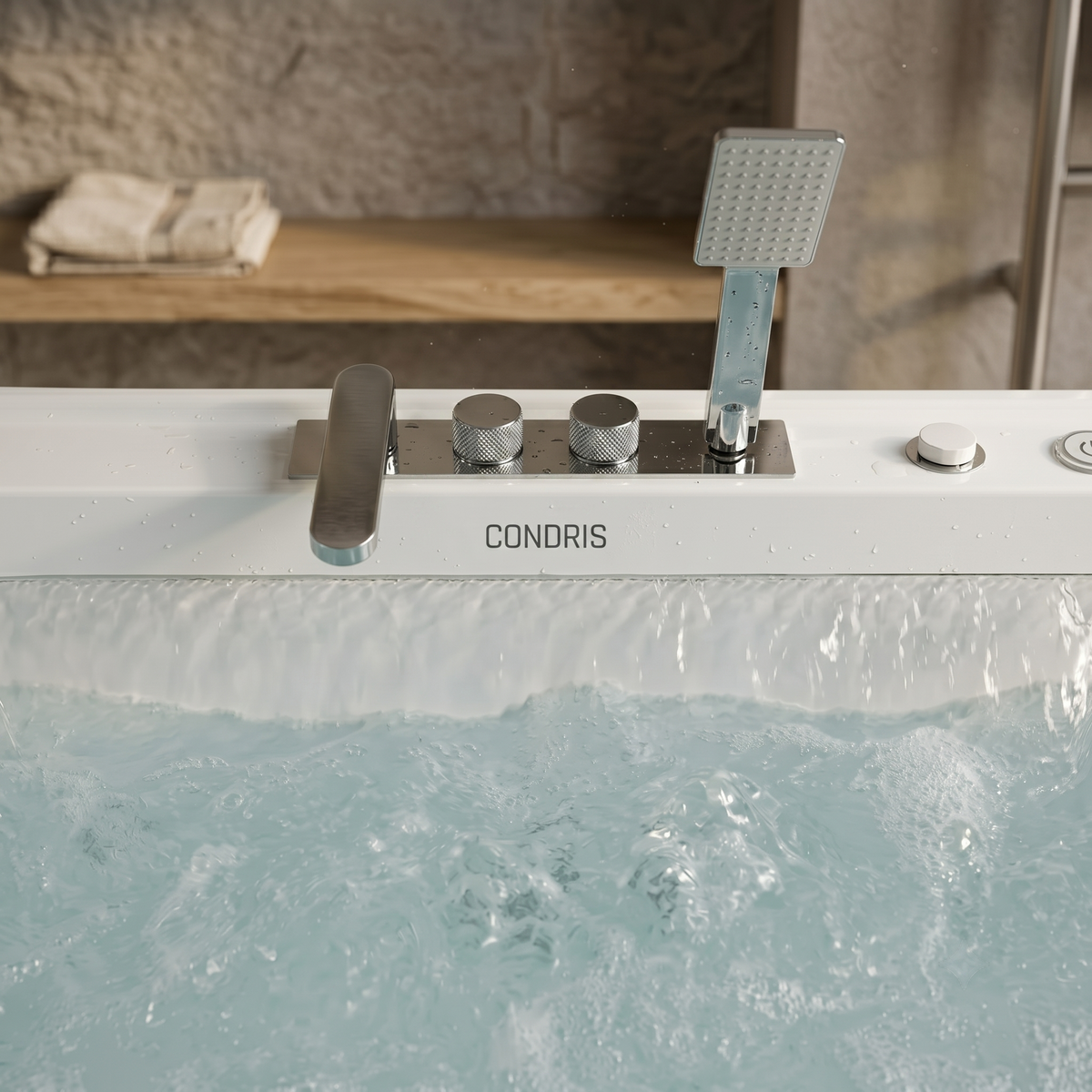 Whirlpool Bathtub with Luxury Jets - 67" x 35" - Acrylic White