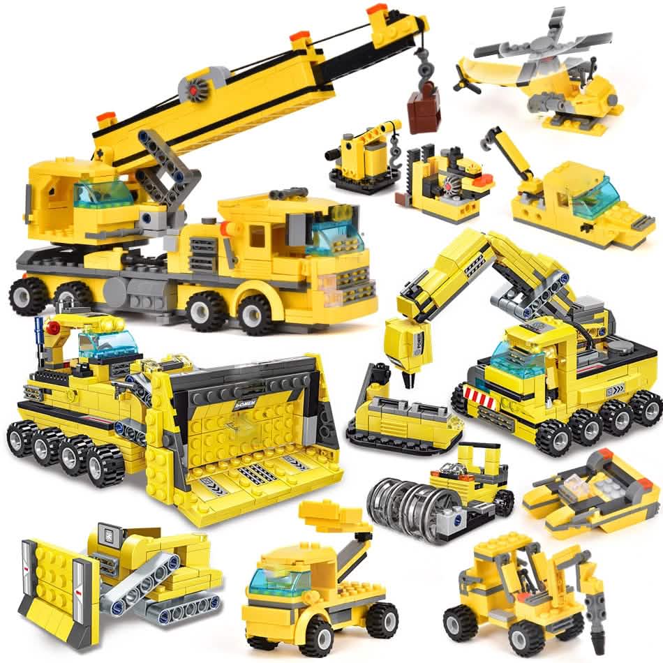 693-Piece Construction Truck Building Set — Ages 7+