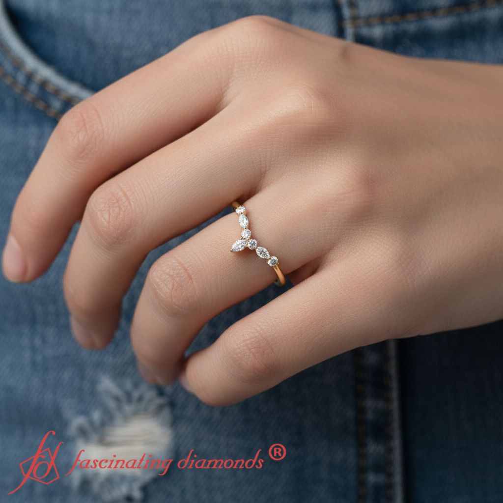 Crown Marquise And Round Band
