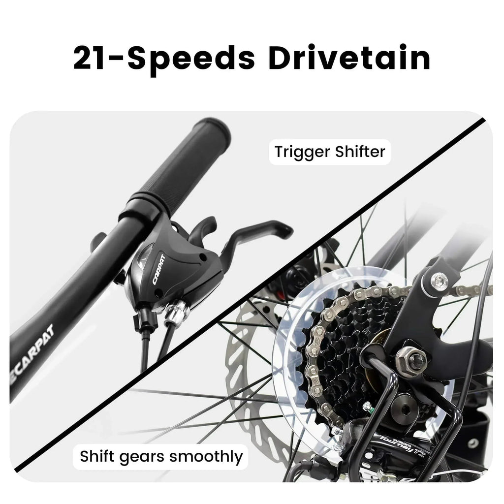 FlexRide™ 24 – 24" MTB Bike with Disc Brakes & 21-Speed Gears