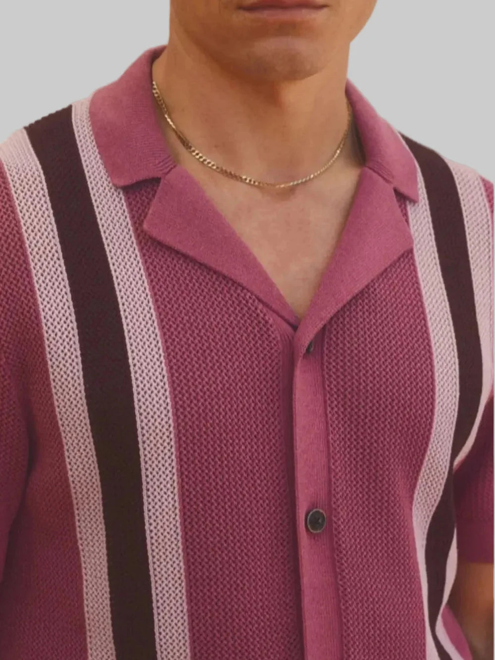 Men's Viscose Button-Down Short Sleeve Shirt