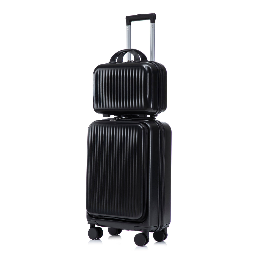 14' & 20' ABS Spinner Wheel Luggage Set with Cosmetic Case