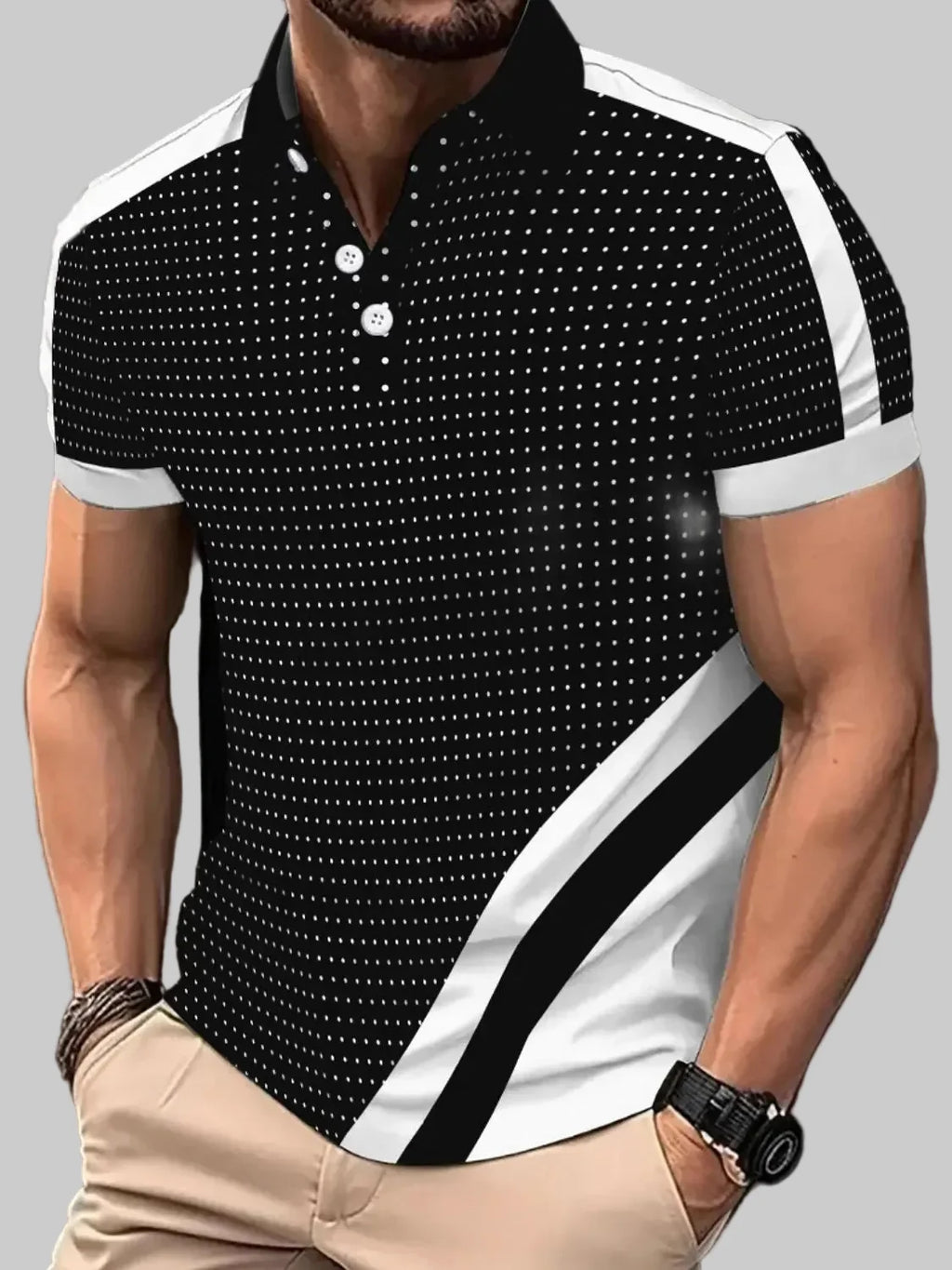 Men's Full Size Collared Neck Short Sleeve Polo