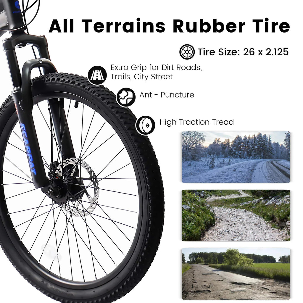 FlexRide™ 24 – 24" MTB Bike with Disc Brakes & 21-Speed Gears