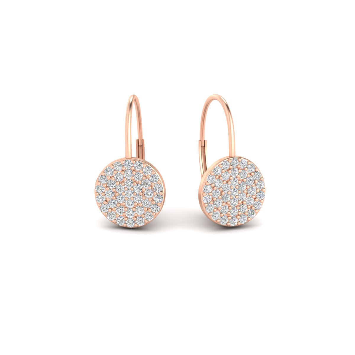 Diamond Disc Drop Earring