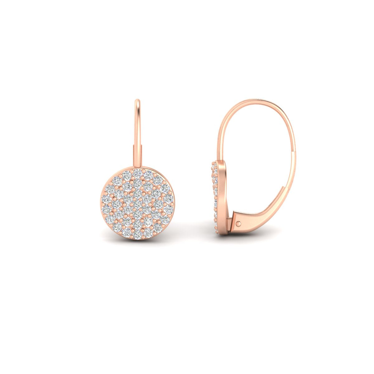 Diamond Disc Drop Earring
