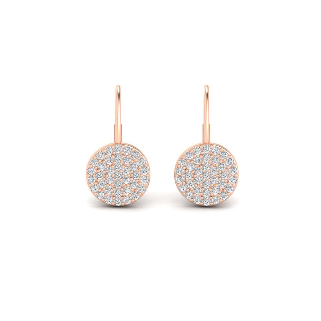 Diamond Disc Drop Earring