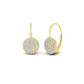 Diamond Disc Drop Earring