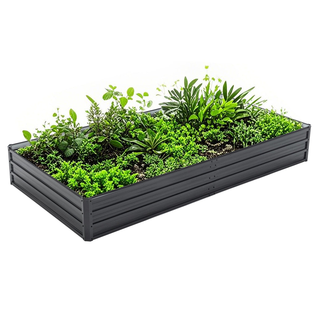 Galvanized Raised Garden Beds Outdoor 8×4×1 ft Planter