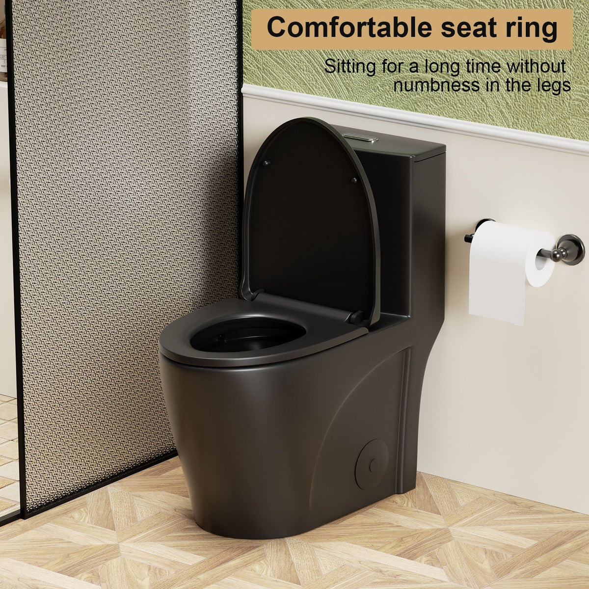 One-Piece Tornado Dual-Flush Toilet with Soft-Close Seat - Gray, Pink or Black