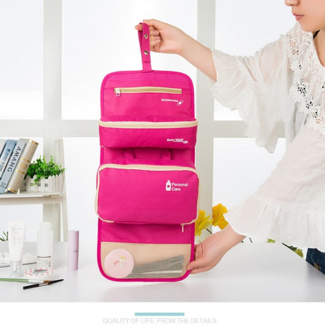 Outdoor Travel Toiletry Bags,Waterproof 3-in-1 Foldable Wash Bag, Makeup Hook Storage Bag, Toiletry Bag organizer,