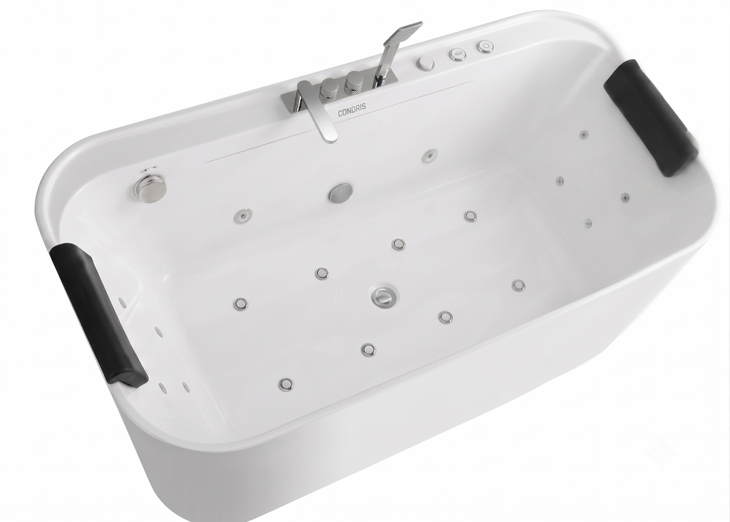 Whirlpool Bathtub with Luxury Jets - 67" x 35" - Acrylic White