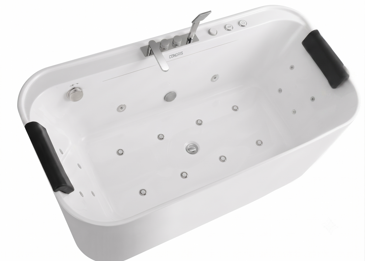 Whirlpool Bathtub with Luxury Jets - 67" x 35" - Acrylic White