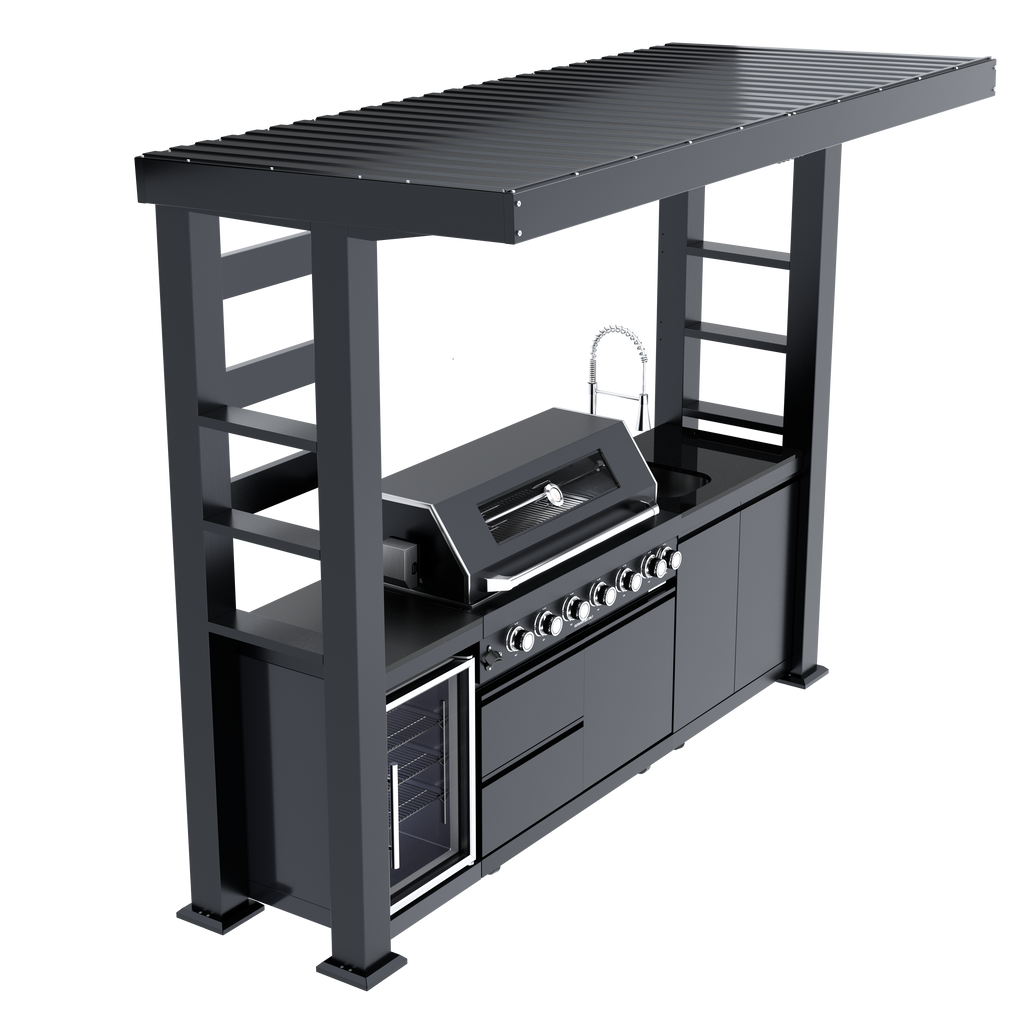 108-Inch 6-Burner Deluxe Outdoor Kitchen Grill