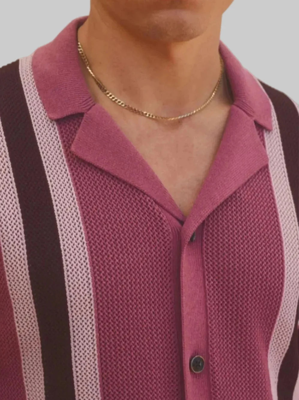 Men's Viscose Button-Down Short Sleeve Shirt