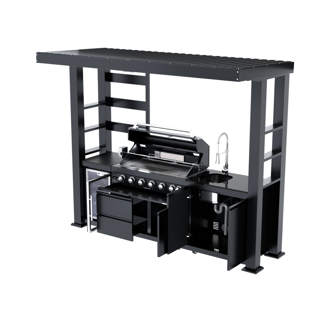 108-Inch 6-Burner Deluxe Outdoor Kitchen Grill