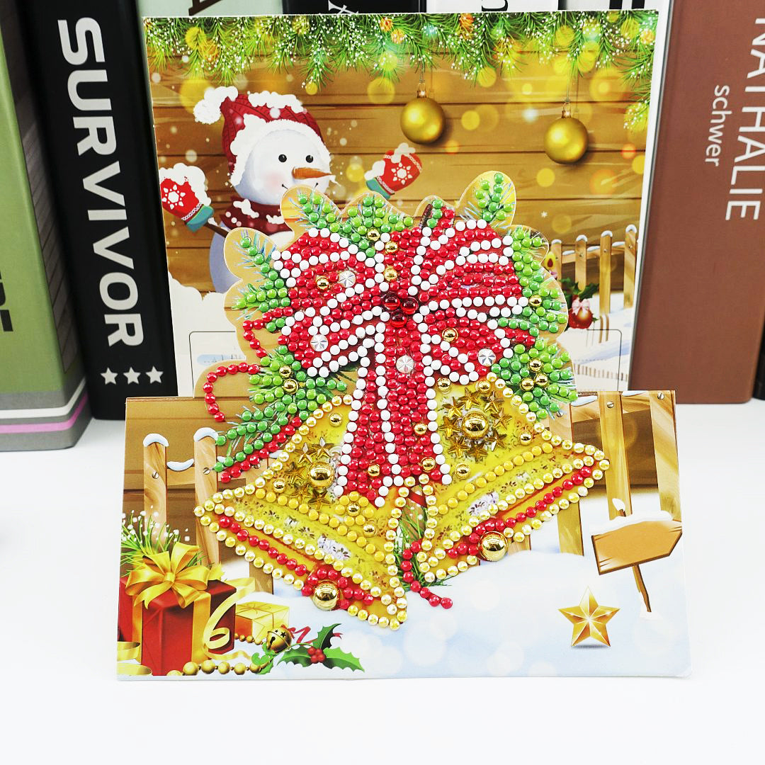 Christmas DIY Diamond Painting Greeting Cards 5D Cartoon Birthday Postcards