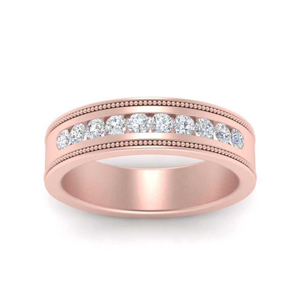 Flat Milgrain Mens Promise Band