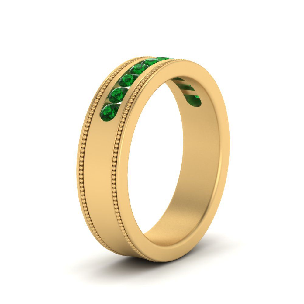 Flat Milgrain Mens Promise Band