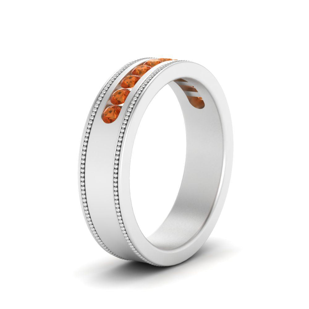 Flat Milgrain Mens Promise Band