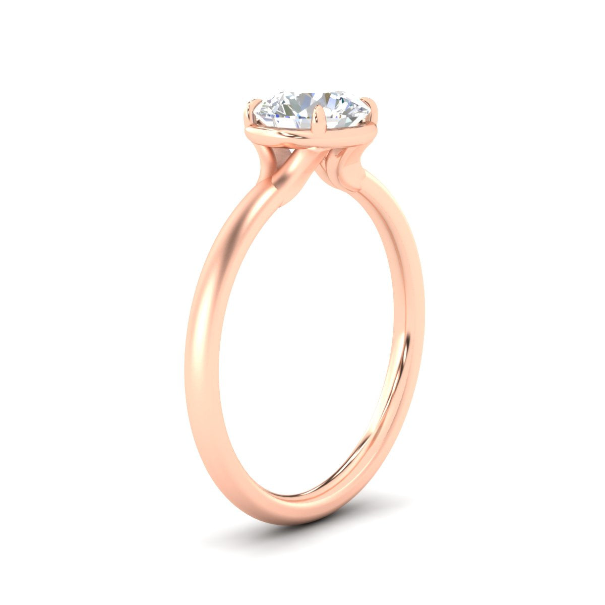 Flush Collet Solitaire Engagement Ring