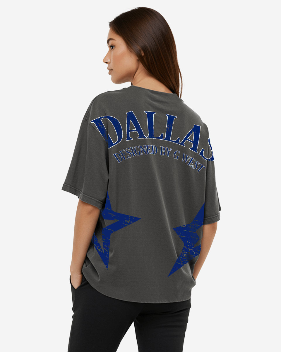 G West Womens Oversized Dallas Logo Tee