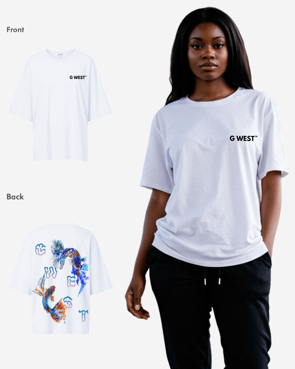 G West Womens Oversized Fish Lifestyle T Shirt