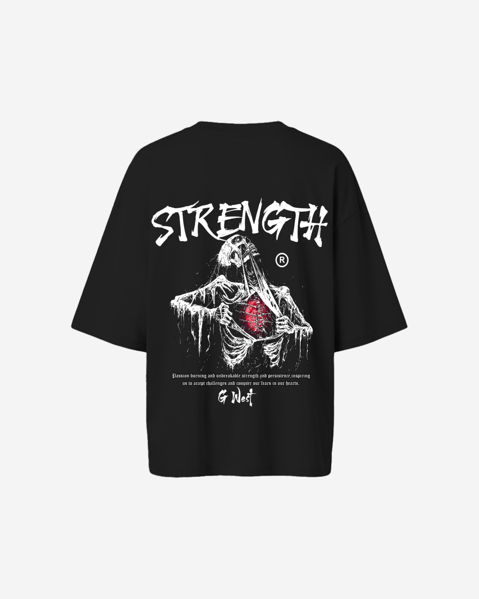 G West Womens Oversized Ripping Skeleton Tee