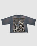 G WEST RHINESTONE NATURE'S LAW SLEEVE TEE