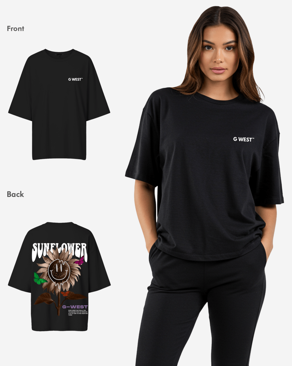 G West Womens Work Of Art Oversized Tee