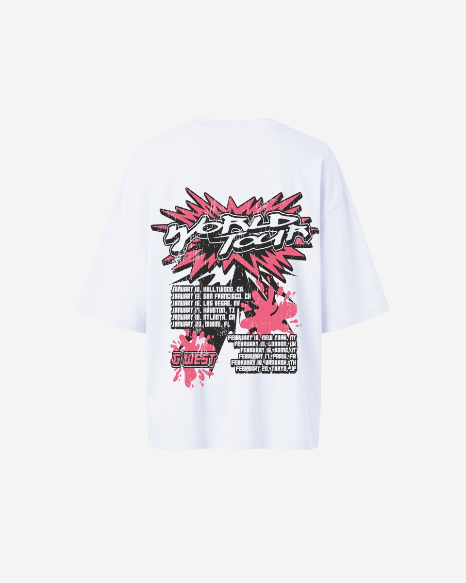 G West Womens World Tour Premium Oversized Tee