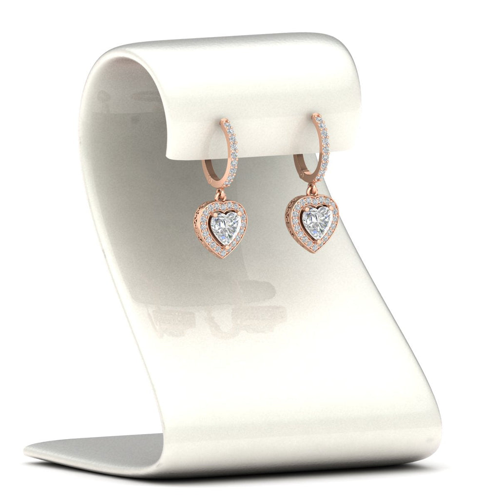 Heart Halo Drop Dangle Earring