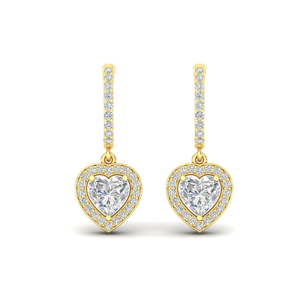 Heart Halo Drop Dangle Earring