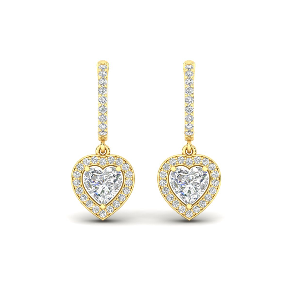 Heart Halo Drop Dangle Earring
