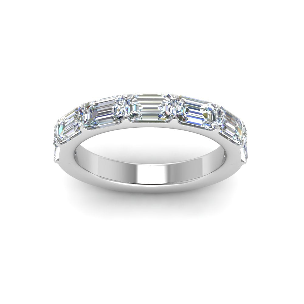Horizontal Emerald Cut Classic Band